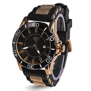 Picard & Cie Halberd  Black and‎ Gold Men's Watch, Larged Faced Watch Like New